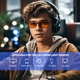 thumbnail image 5 of ANYLUV Blue Light Blocking Glasses Men Computer Gaming Glasses Lightweight Al-Mg Metal Anti Eyestrain Eye Protection/Orange Lens, 5 of 7