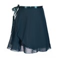 thumbnail image 2 of Woman Ballet Skirts Wrap Dance Skirt Chiffon Skirts For Girls Tied Mini Short Dance Skirt, 2 of 3