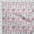 thumbnail image 3 of oneOone Cotton Poplin White Fabric Flower Watercolor Sewing Fabric By The Yard Printed Diy Clothing Sewing Supplies 56 Inch Wide, 3 of 4