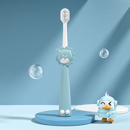 Eco-friendly Deep Cleaning Sensitive Gums Micro-Nano 10000 Floss BristlesToothbrush Ultra-fine Super Soft Bristle children's toothbrush BLUE