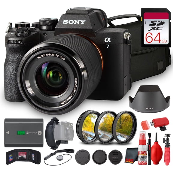 Sony A7 V Mirrorless Camera with 28-70mm Lens Hybrid System |Advanced Autofocus, High Resolution Sensor for Photography, Videography, Content Creation   64GB Card  More(International Model)