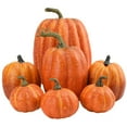 thumbnail image 2 of D-GROEE 7Pcs/Bag Artificial Lifelike Pumpkin Fall Harvest Small Polystyrene Styrofoam Pumpkins for Home Garden, Fall Harvest Decor, Thanksgiving or Halloween Decoration, 2 of 7