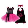 thumbnail image 3 of Vestido de tutú de verano para niñas con máscara, disfraz inspirado en superhéroes para bebés, disfraz de superhéroe para niños, vestido de maravilla para Navidad y Halloween, 3 of 5
