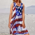 thumbnail image 1 of SMihono Robe Maxi Bohème d'Été pour Femmes Grande Taille Mode pour Femmes à Col Rond Sans Manches Robe Chandail Imprimée Robe de Plage Évasée, 1 of 6