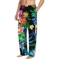 thumbnail image 2 of Fotbe Men'S Colorful Flowersclassic Pajama Pants With Elastic Waist And Drawstring Pockets，Pajama Pants Mens Lounge Pants Super Soft, 2 of 9