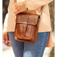 thumbnail image 4 of Patricia Nash CASCINA Distressed Leather Crossbody Bag~ COGNAC MSRP $169, 4 of 4