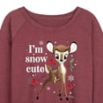thumbnail image 3 of Disney Bambi - Christmas - I'm Snow Cute - Women's Lightweight French Terry Long Sleeve Shirt, 3 of 5