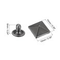 thumbnail image 2 of Unique Bargains 100 Ensembles Rivets à Piques 10mm Pyramide Rivets Rapides Carrés Pistolet-Noir, 2 of 5