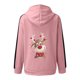 thumbnail image 4 of Mujeres Casual manga larga bolsillo suelto Navidad estampado cremallera medio y largo Tops sudaderas con capucha blusa de mujer Fridja bvmnju5771, 4 of 6