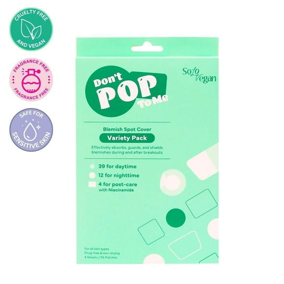 SoloVegan Don't Pop To Me Couverture anti-imperfections, 55ct