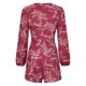 thumbnail image 4 of Mujeres Pantalones Cortos Casual, Floral V-Cuello Sudadera Romper, Cintura Elástica de Moda con Bolsillos Verano, 4 of 5
