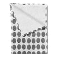 thumbnail image 2 of Black and White Soft Flannel Fleece Throw Blanket, Abstract Classic Modern Style Geometry Pattern with Striped Rounds, Cozy Plush for Indoor and Outdoor Use, 60" x 80", Black and White, by Ambesonne, 2 of 5