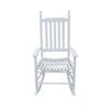Outdoor Rocking Chair, Wooden Weatherproof Patio Porch Rocker Chair Porch for Patio, Porch, Indoors (White)