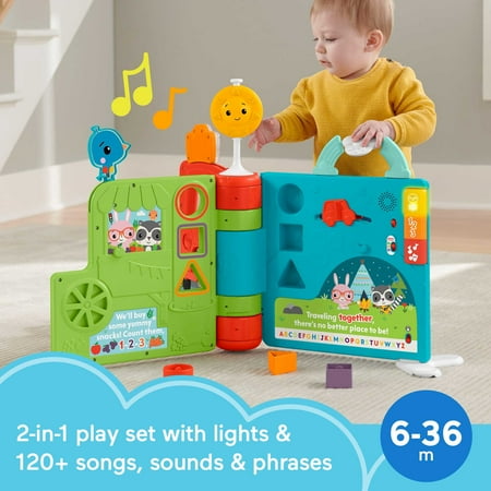 Fisher-Price Sit-to-Stand Giant Activity Book Infant to Toddler Learning Toy Play Center