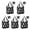 Halloween Ghosts and-1, variant on 5 Pack Foldable Shopping Bag,Halloween Ghosts and Spider Webs Reusable Grocery Bags with Pockets,Large Reusable Tote Bags with Handles Waterproof & Lightweight