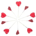 thumbnail image 4 of Shisuyan 40 Pcs Inserts de Gâteau en Forme de Cœur Mousses Rouges Décorations de Gâteau pour la Saint-Valentin, 4 of 8