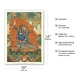 thumbnail image 2 of Yamaraja (King of the Dead) - Dharmapala Protective Deity - with Sister Yami - Vintage Tibetan Thangka Buddhist Painting - Master Art Print 10in x 14in, 2 of 4