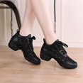 thumbnail image 5 of Zapatos de baile informales con superficie de red para mujer, zapatos para niñas, zapatos de baile de tacón alto, zapatos de baile cuadrados de Jazz modernos para exteriores para mujer, 5 of 5