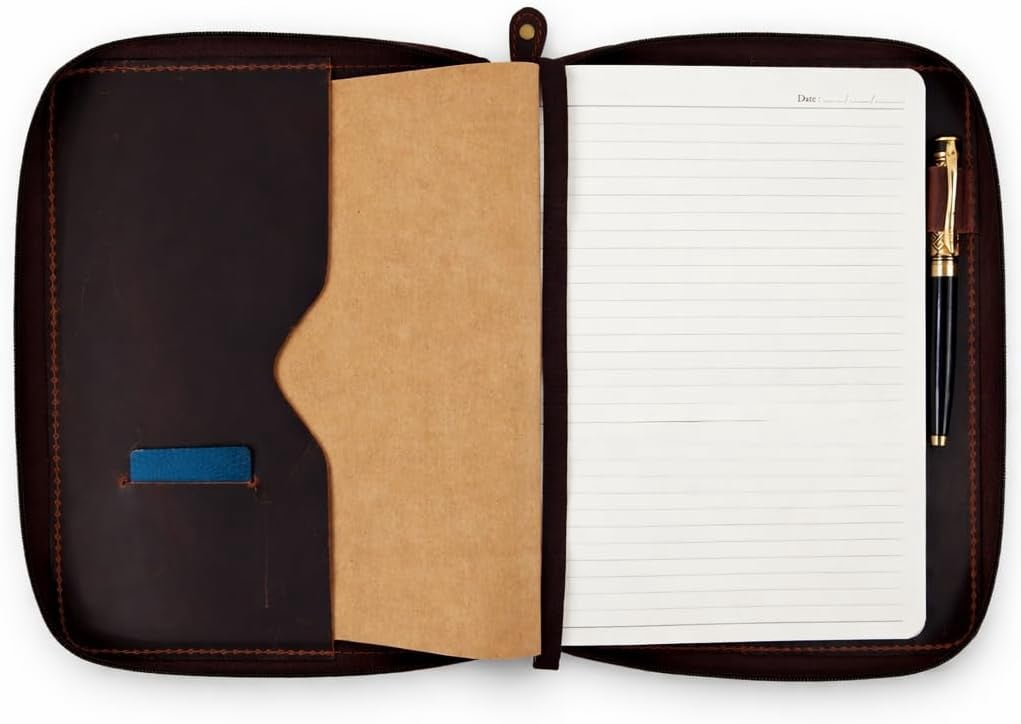 A5 Leather Journal Cover with Zipper Refillable Notebook  for  Leuchtturm1917