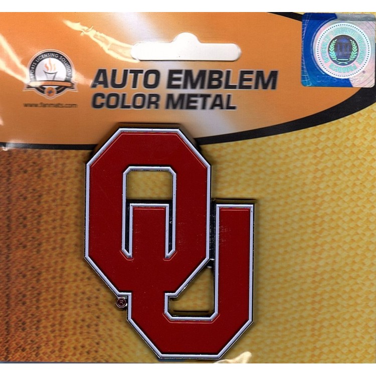 Oklahoma Sooners OU Color Metal Auto Emblem Fan Apparel & Souvenirs ...