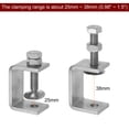 thumbnail image 4 of 4Pcs Stainless Steel C Clamps Mini 1.77" Wide Jaw Opening Small Metal U Clamp for Woodworking Household Mounting, 4 of 5