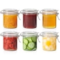thumbnail image 1 of Juego de tarros de vidrio ComSaf herméticos 240 ml (8 oz), 6 piezas con tapa, 1 of 8