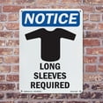thumbnail image 5 of Long Sleeves Required OSHA Notice Rigid Plastic Sign 18 Inch x 12 Inch - 10 Pack, 5 of 8