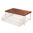 thumbnail image 1 of lingqin Countertop Organizer Coffee Machine Storage Shelf Kitchen Microwave Storage Rack White, 1 of 8