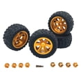thumbnail image 4 of Juego de 4 Ruedas y Neumáticos para Coche RC CUTICAT 1:12 1:14 Oro, 4 of 7