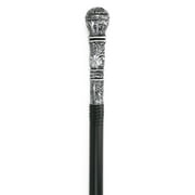 Skeleteen Antique Silver Walking Cane - Elegant Vintage Prop Stick Dress Canes Costume Accessories for Adults and Kids