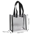 thumbnail image 3 of 10 PCS Clear Gift Bags with Handles,Small Reusable Party Favor Bags, Transparent Goodie Bags for Wedding,Baby Shower, Birthday (10" x 10" x 4")ï¼Black, 3 of 4