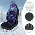 thumbnail image 7 of Pzuqiu Halloween Butterfly Skull Car Front Seat Cover Easy to Install Anti-Slip Car Seats Covers Front Seats Only Warm Soft Elastic Fabrics Auto Seat Covers Interior Accessories Fit for Cars SUV, 7 of 7