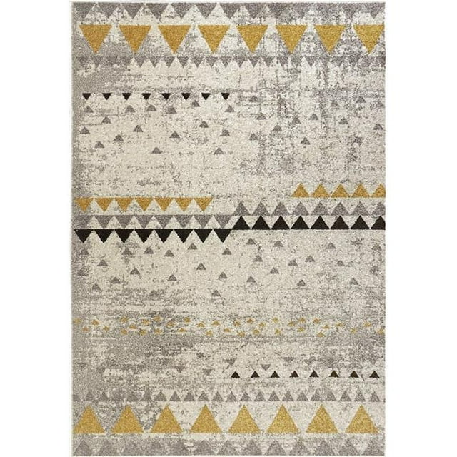 Dynamic Rugs SW9129882170 7 ft. 10 in. x 10 ft. 10 in. Silvia 9882 Area Rug, 170 Ivory Gold