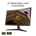 thumbnail image 2 of ASUS TUF Gaming 27" 1440P HDR Curved Monitor (VG27WQ1B) - QHD (2560 x 1440), 165Hz (Supports 144Hz), 1ms, Extreme Low Motion Blur, Speaker, FreeSync Premium, VESA Mountable, DisplayPort, HDMI , BLACK, 2 of 5