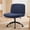A-Blue, variant on Ultifit Armless Criss Cross Office Chair, Premium Fabric Wide Padded Seat Vanity Chair with Dual-Layer Cushion & Smooth-Rolling Wheels, Beige