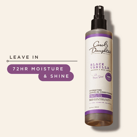 (2 pack) Carol's Daughter Black Vanilla Hydrating Leave In Conditioner, for Curly Hair, with Aloe, 8 fl oz