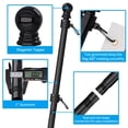 thumbnail image 3 of FIASON 1 Pack 5 FT Black Stainless Steel Flag Pole with Solar Light and American Flag - Upgraded Bracket, for Outside House, Residential or Commerical, Tangle Free Flag Pole Kit, 3 of 12