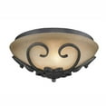 thumbnail image 1 of Golden Lighting 1821-FM BI Monture Encastrée Madera en Fer Noir avec Verre Toscano, 1 of 1