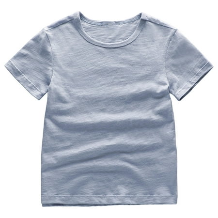 Liyamei Boys Tops Soft Breathable Short Sleeve T Shirt For Kids Casual Round Neck Tee Comfortable Everyday Wear For Boys 1 14 Years Boys T-Shirts Size 5-6 Years