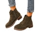 thumbnail image 3 of UKAP Botas para mujer Botas de combate Botines de tobillo impermeables con cordones botas bajas botas de tacón bajo, 3 of 5