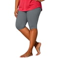 thumbnail image 2 of Eiyaclvo Plus Size Biker Shorts Women Knee Length Elastic Waist Slim Fit Gym Yoga 5 Inseam Shorts Running Athletic Workout Shorts, 2 of 5