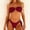 Wine, variant on Bikinis Women 2 Piece Womens Bathing Suit Lace up Triangle O Ring Halter Sleeveless Split Bathing Suits Summer Solid Color Stylish Lady Beach Travel Swimwear Blue XL