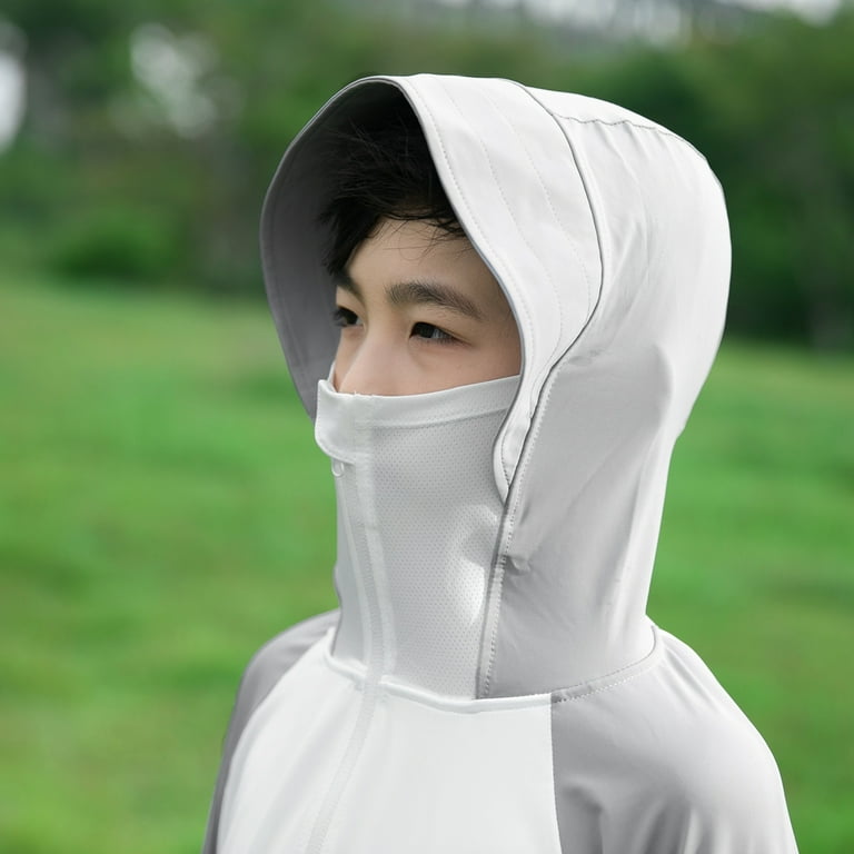 GYRATEDREAM Kids Zipper Lightweight Solid Color Quick Dry Sunscreen Hoodie Boys Girls Summer UPF 50 Sun Protection Outwear Breathable Jacket 4 Years 12 Years Walmart
