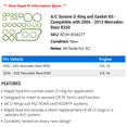 thumbnail image 2 of A/C System O-Ring and Gasket Kit - Compatible with 2006 - 2012 Mercedes-Benz R350 2007 2008 2009 2010 2011, 2 of 2