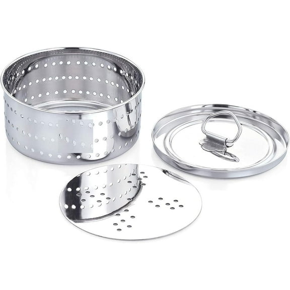 BishtHub Stainless Steel Paneer Maker Cheese Mould Press Round Shaped Tofu Maker Strainer With Lid Kitchen Tools Kitchen Item- 500 Ml