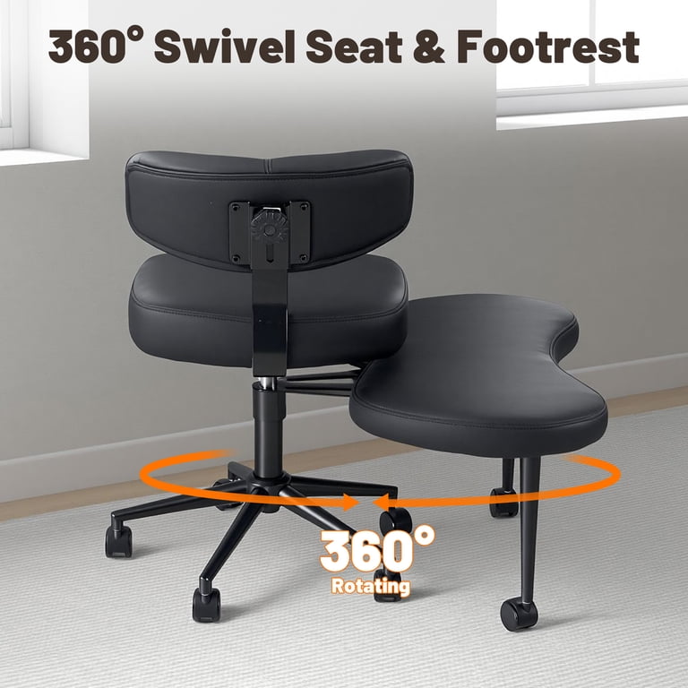 edx Ergonomic Cross Legged Meditation Chair with Wheels