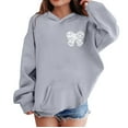 thumbnail image 5 of YunPes Bow Pullover Hoodies for Teen Girls Graphic Hooded Sweatshirt Preppy Trendy Aesthetic Print Oversized Sweatshirts Casual Tops, 5 of 8