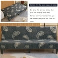 thumbnail image 4 of Dowbom Armless Futon Slipcover,Stretch Foldable Sofa Bed Slipcover Protector Universal Washable Non-slip Spandex Printed Futon Cover with Elastic Bottom for Kids Pets-S(120-150cm)-D, 4 of 7