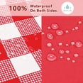 thumbnail image 4 of Tirrinia Large Picnic Blanket Beach Blankets, 80''x60'' Gingham Picnic Mat Waterproof Sand Proof Foldable Portable for Outdoor Camping Hiking Travel Grass Park Music Festival Lawn Mats, Red, 4 of 8