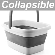 Extra Large Collapsible Foot Bath Soaking Basin Tub: Foot Spa Bucket, Pedicure Foot Spa Products, Soaker Bowl, The Foot Medic, White